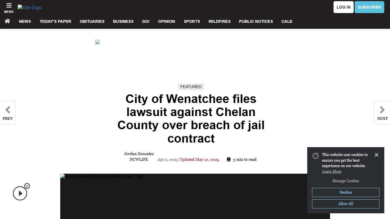 City of Wenatchee files lawsuit against Chelan County over breach of jail contract Local News wenatcheeworld.com